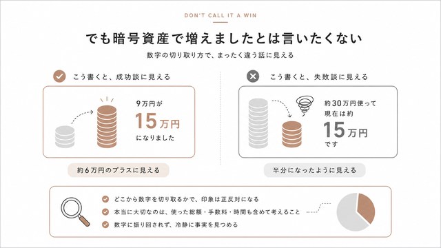 暗号資産で成功したとは言いたくない