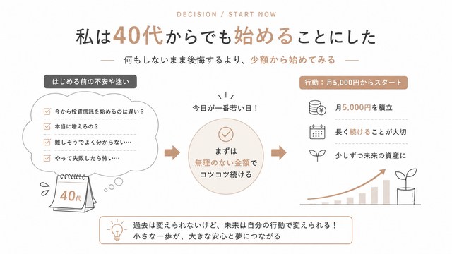 私は40代からでも始めることにした