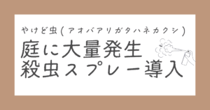やけど虫の駆除方法|庭に大量発生した